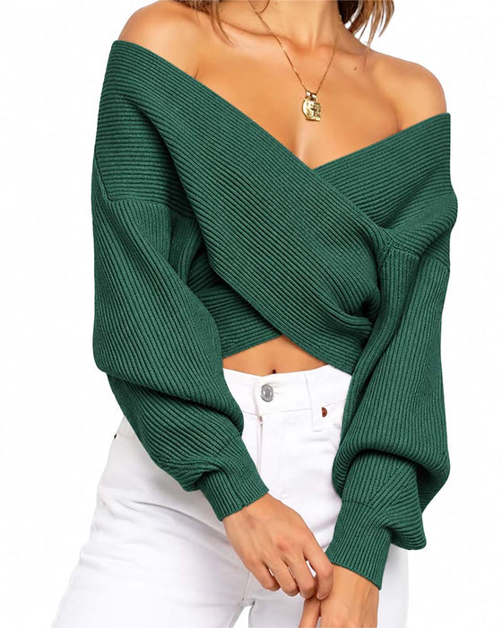Tröja Kors Off-Shoulder Kort