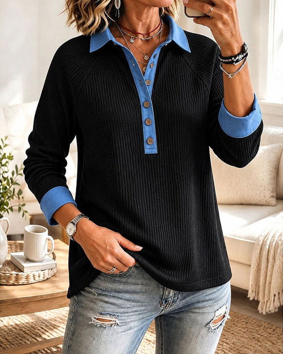 Topp Trendig V-Hals Casual