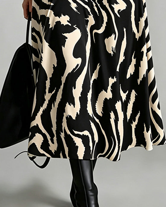 Klädning Patchwork Zebra Lång Ärm