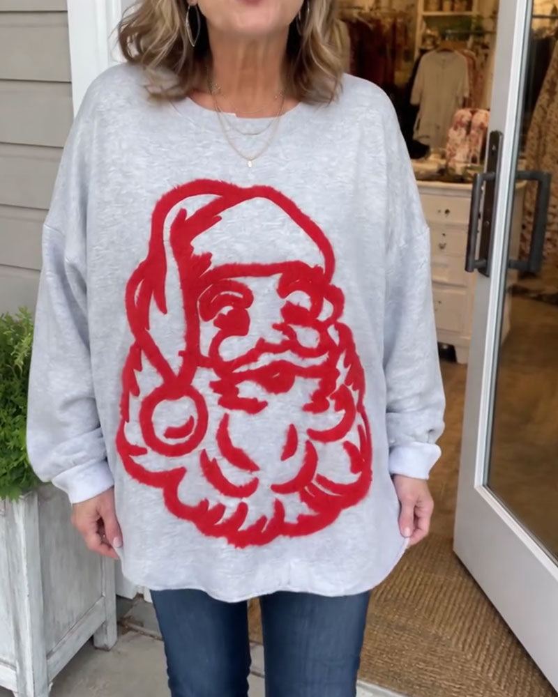 Sweatshirt Stilig Jultomte Lös