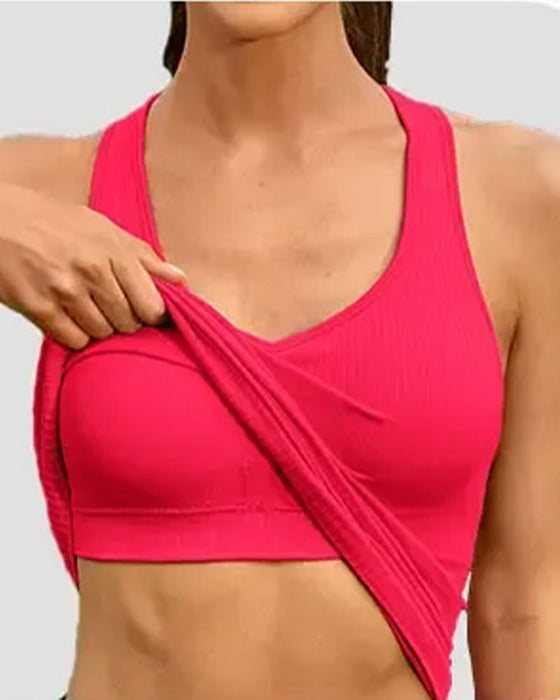 Linne Top Racerback Rem Inbyggd Bh