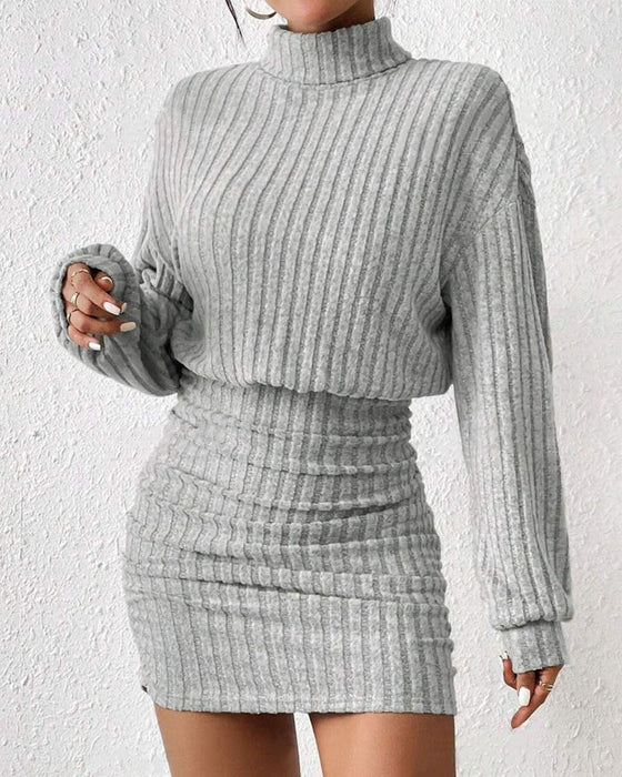 Ribbad Poloklänning I Bodycon-Modell