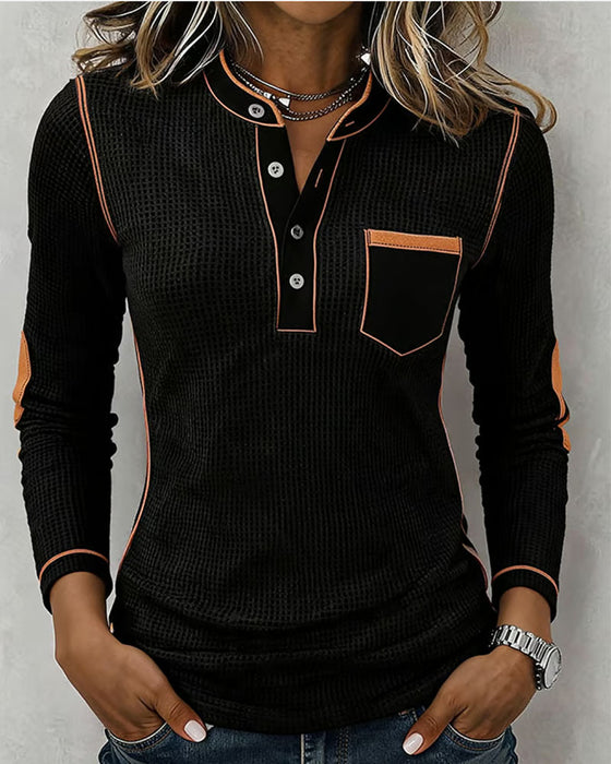 Topp Knapp Ficka Casual