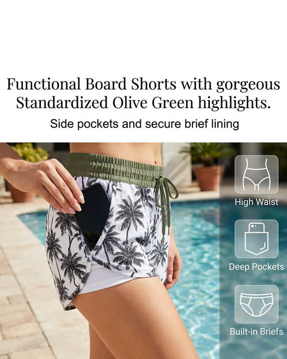 Omslag Och Bikini Crisscross Ärmlös Topp + Dragsko Tryckta Byxor För