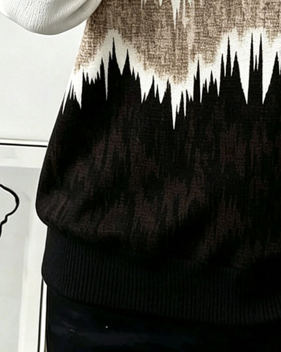 Sweatshirt Ledig Tryckt Långärmad
