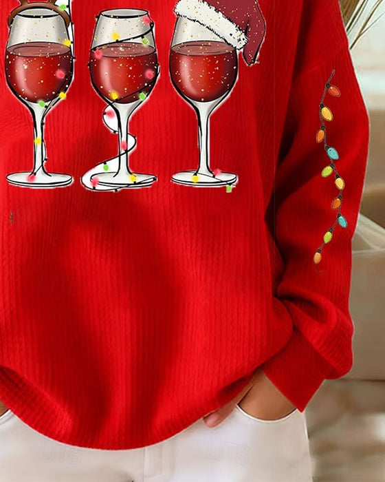 Sweatshirt Slag Dragkedja Julstil