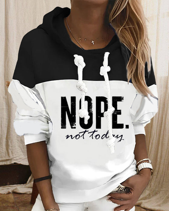 Hoodie med bokstavstryck