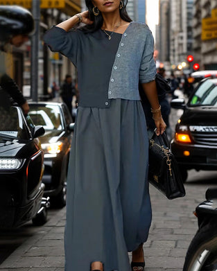 Midi Sweater-klänning för kvinnor