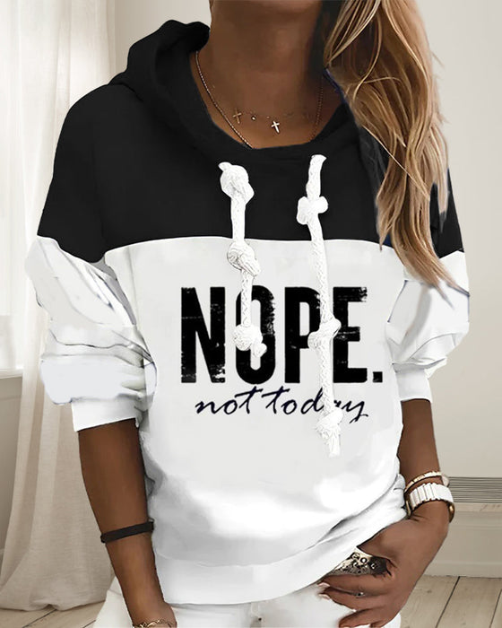 Hoodie med bokstavstryck