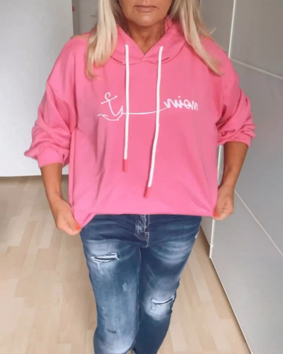 Luvtröjor med löst ankartryck