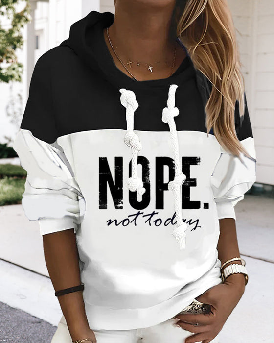 Hoodie med bokstavstryck