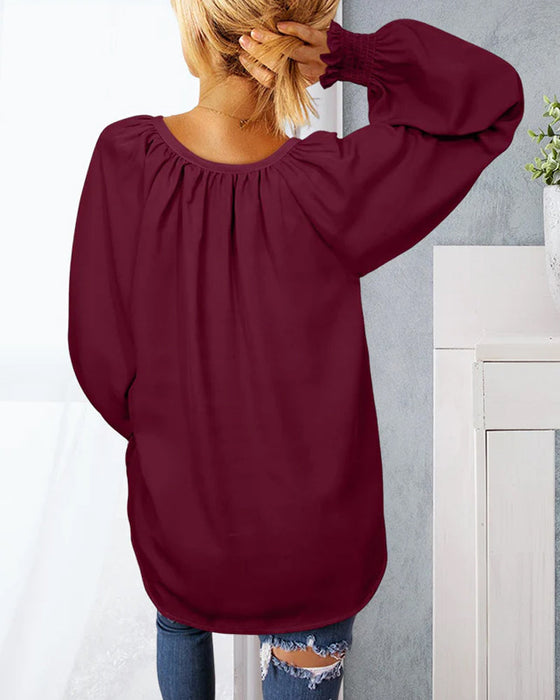 V-ringad Blus