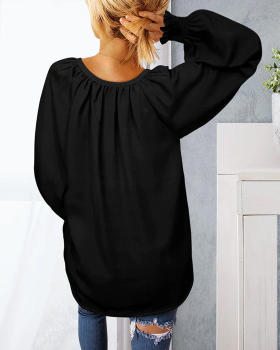 V-ringad Blus