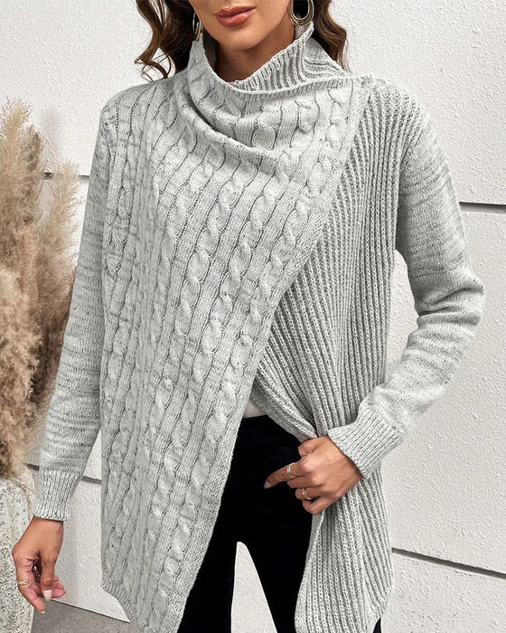 Slitad enfärgad avslappnad tröja