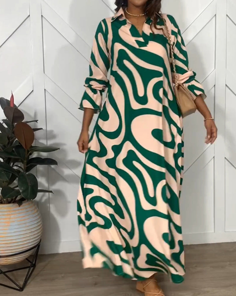 Klänning med elegans och långa ärmar