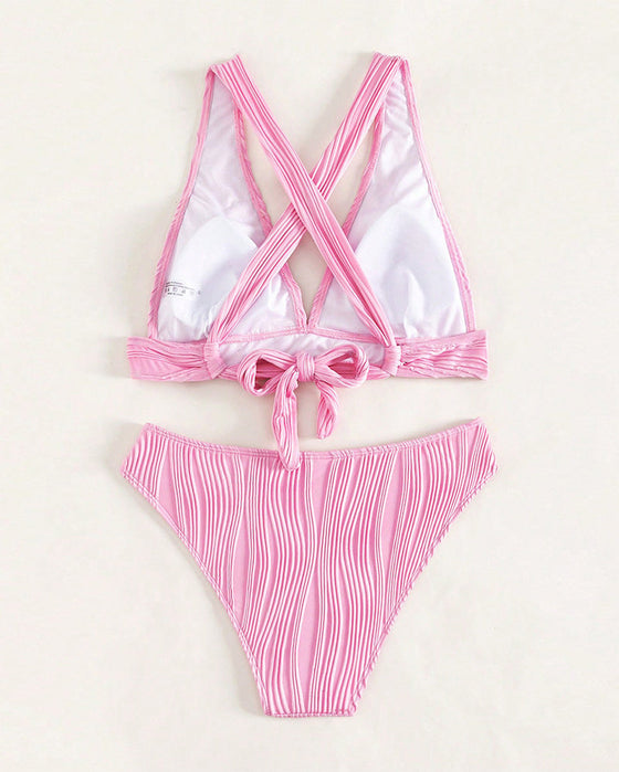 Enfärgad djup V sexig bikini