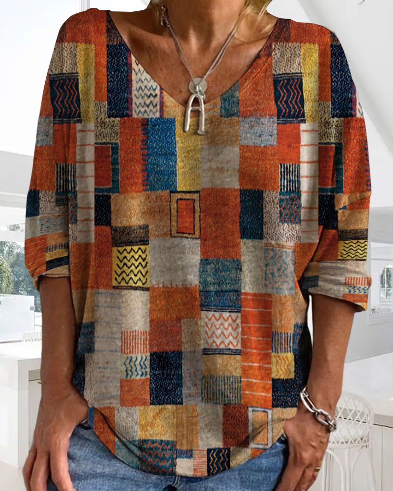 Färgglada etniska toppar