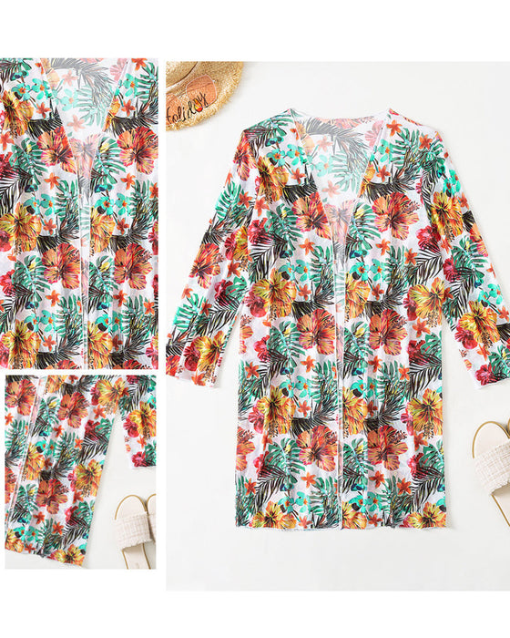 Blomtryck Bikinis och Cover Up