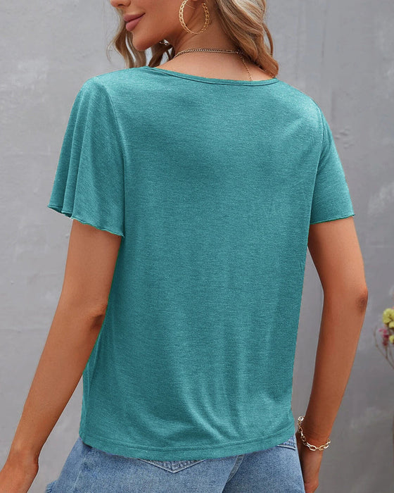 Enfärgad Cut Out T-shirt