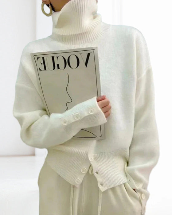 Turtleneck enfärgad mjuk tröja