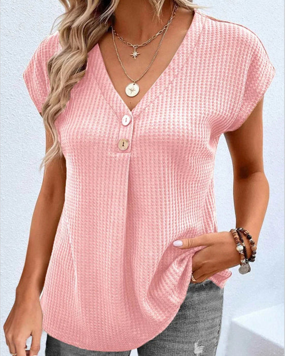 Vanlig V-ringad T-shirt