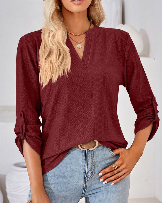 V-ringad elegant damblus