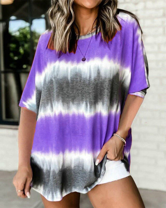 Tie Dye T-shirt med korta ärmar