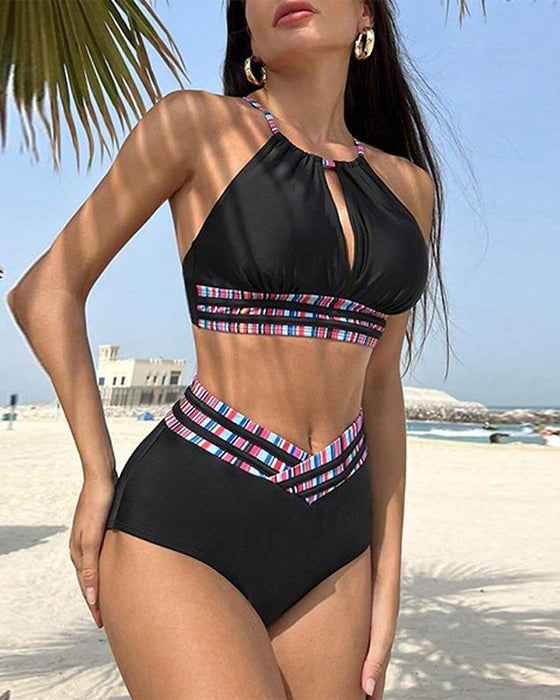 Bikinibaddräkt med sexig stil och hög midja