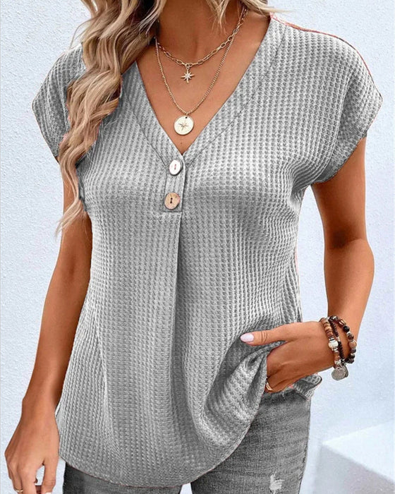 Vanlig V-ringad T-shirt