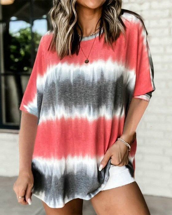 Tie Dye T-shirt med korta ärmar