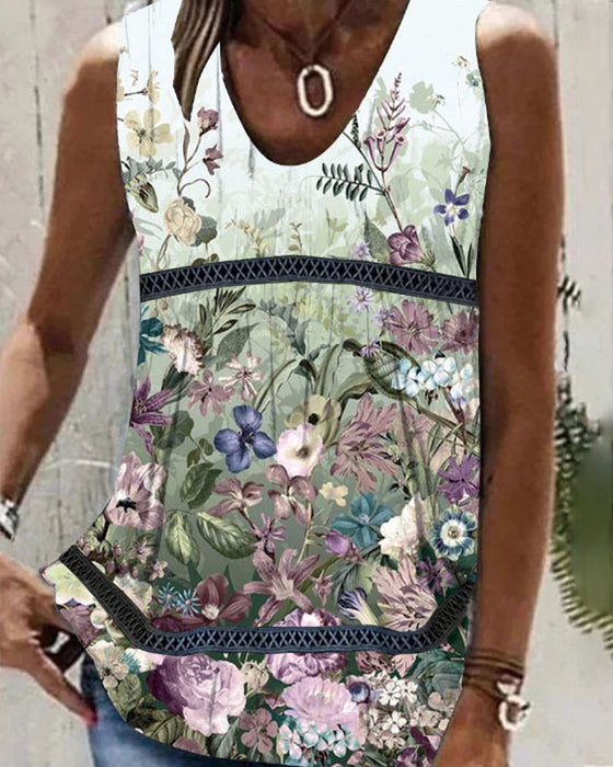 Blommigt och paisleytryck linne