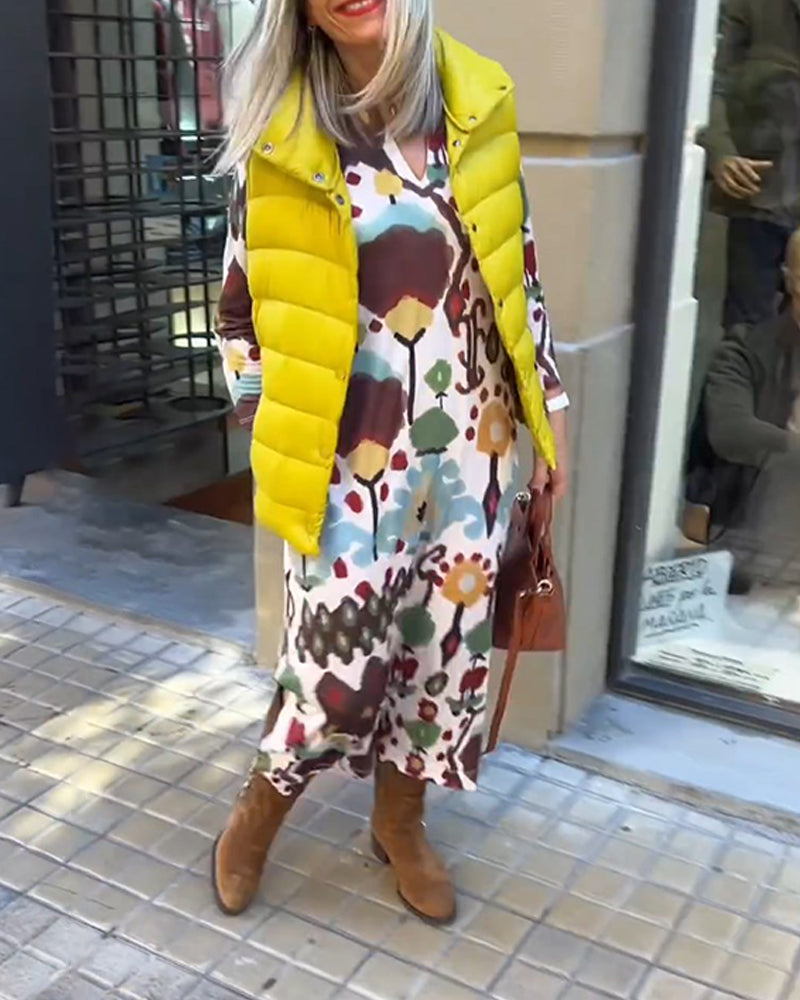 Elegant Klänning med långa ärmar