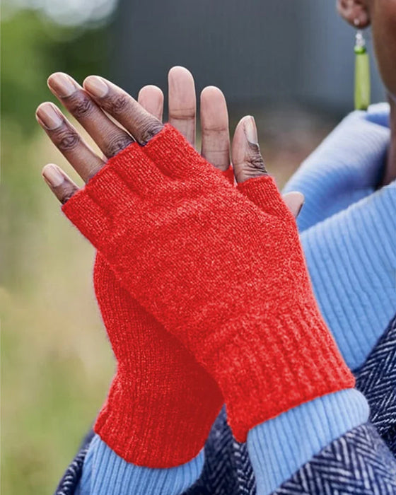 Unisex termiska halvfinger handskar