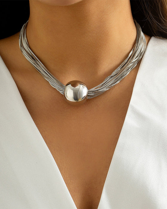 Stapelbart geometriskt halsband/armband med kedja i lager