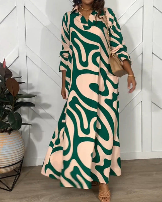 Klänning med elegans och långa ärmar