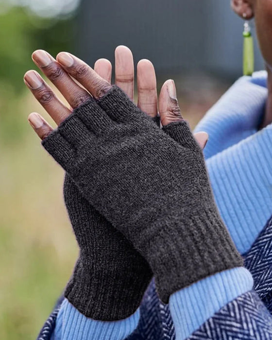 Unisex termiska halvfinger handskar
