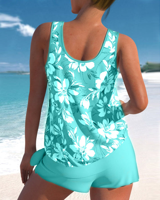 Tankini i avslappnad stil och tryck