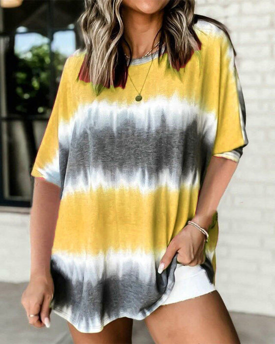 Tie Dye T-shirt med korta ärmar