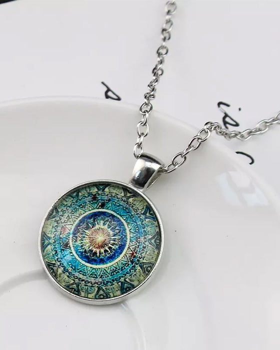 Datura blommor halsband-set
