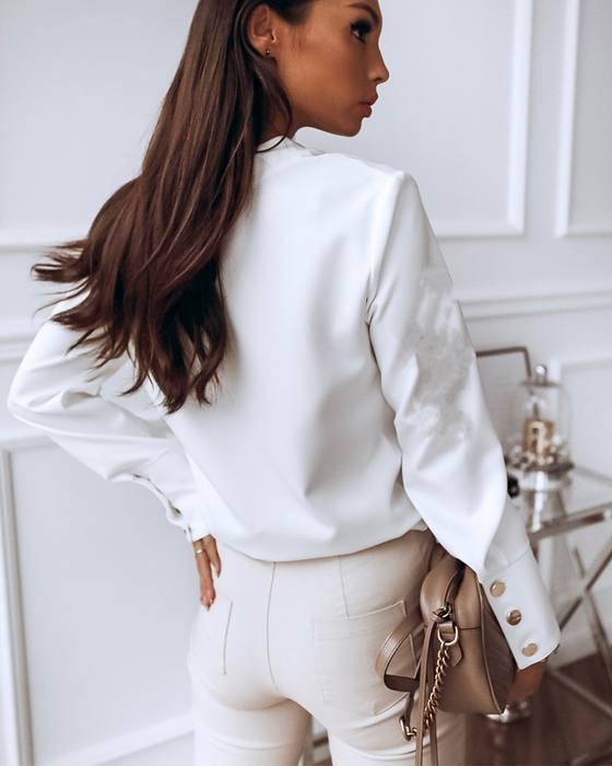 Långärmad skjorta med knäppning