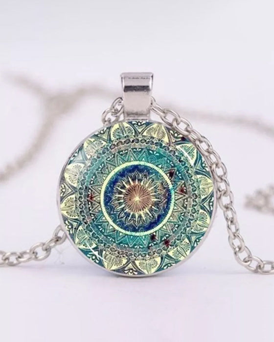 Datura blommor halsband-set