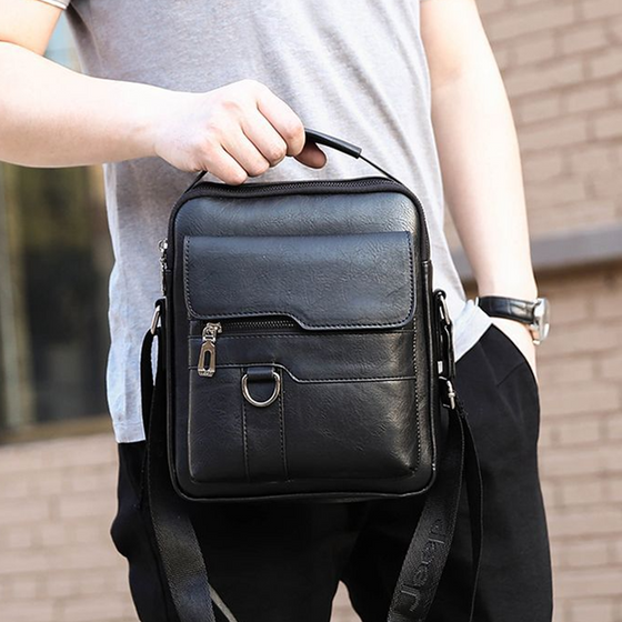 Crossbody-väska för män, axelväska, vintage