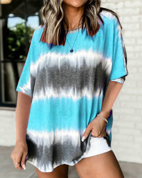 Tie Dye T-shirt med korta ärmar