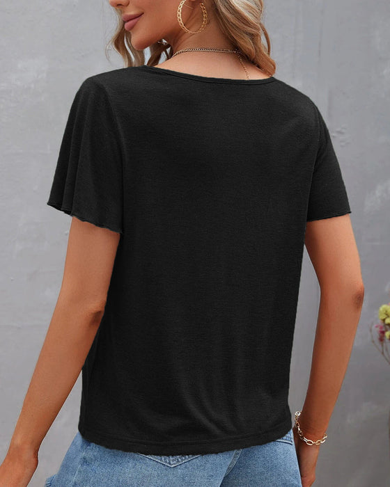 Enfärgad Cut Out T-shirt