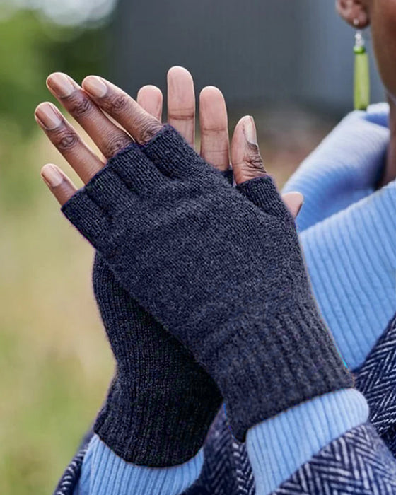 Unisex termiska halvfinger handskar