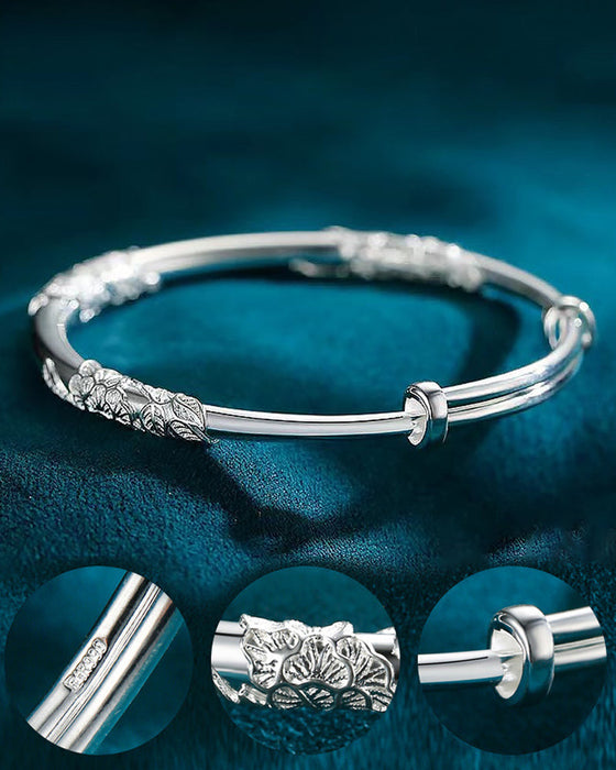 Armband med justerbart med blommigt