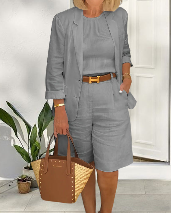 Cardigan Shorts i två delar