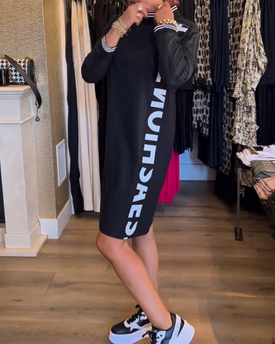 Fritidsklänning med bokstavstryck