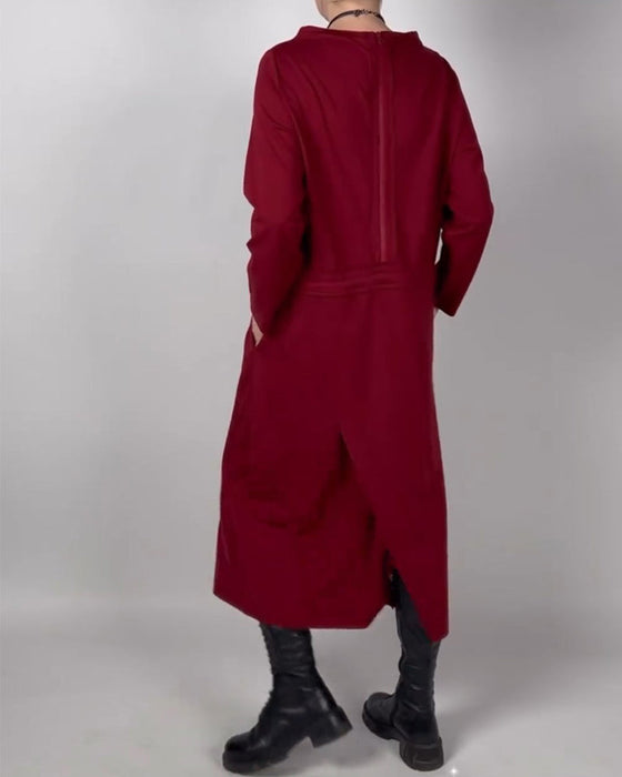 Enfärgade Klänning med fickor