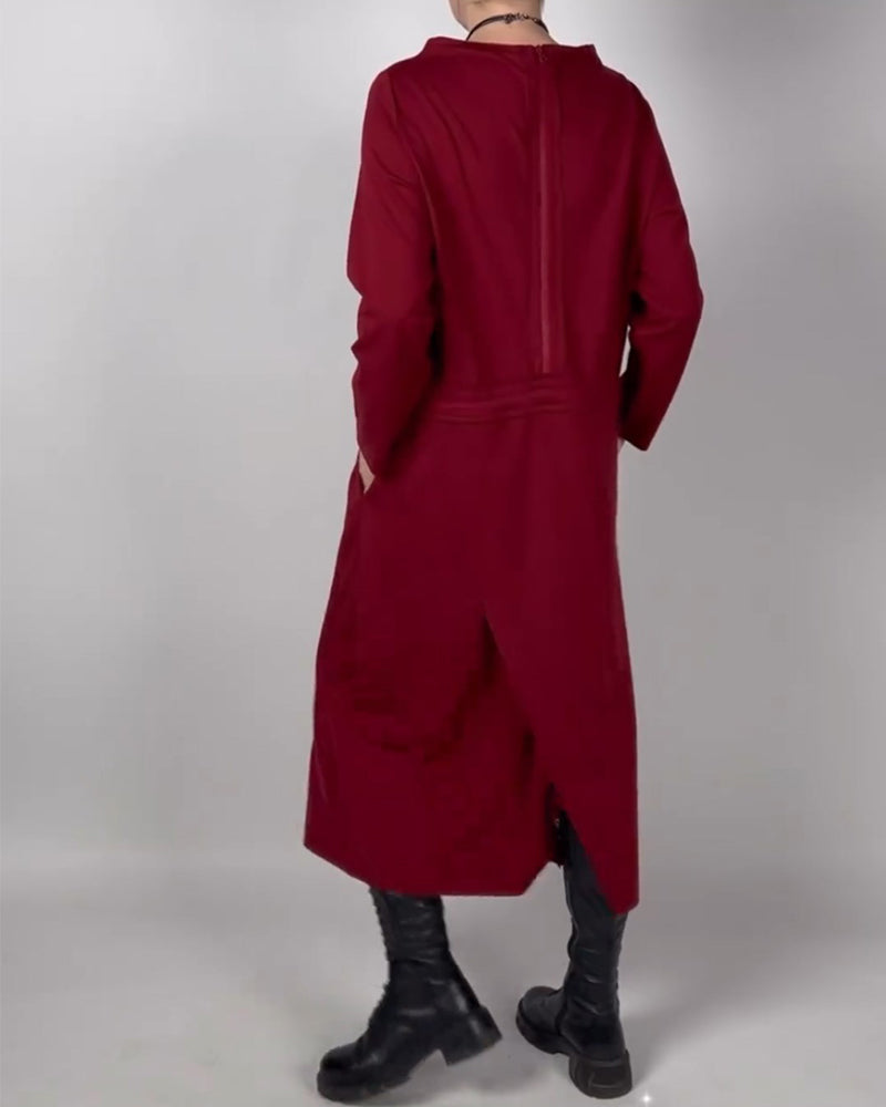 Enfärgade Klänning med fickor